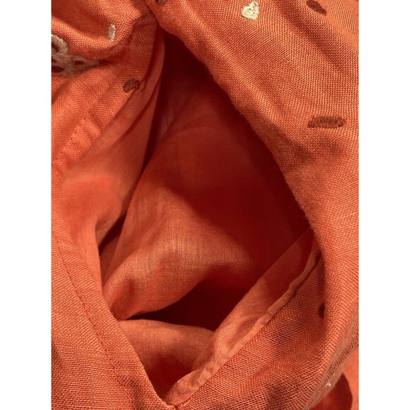 Anthropologie Coral Red Embroidered Maxi Dress - Picture 12 of 16